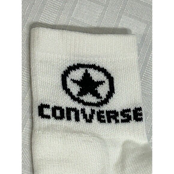Vtg. NEW NOS SOYAD Converse Socks 10-11-12-13 Men White Black All-Star tube shoe - Picture 8 of 9
